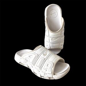 Nike More White Uptempo Slide Sandals Size 11